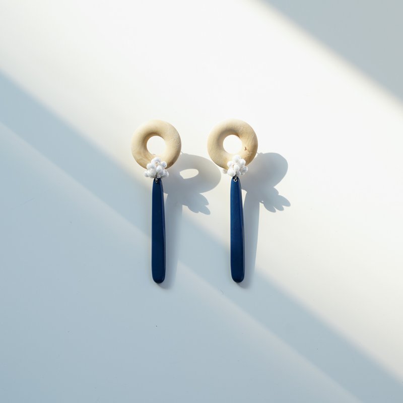 耳 饰 ピアス / イヤリング : no.354 - 耳环/耳夹 - 压克力 蓝色