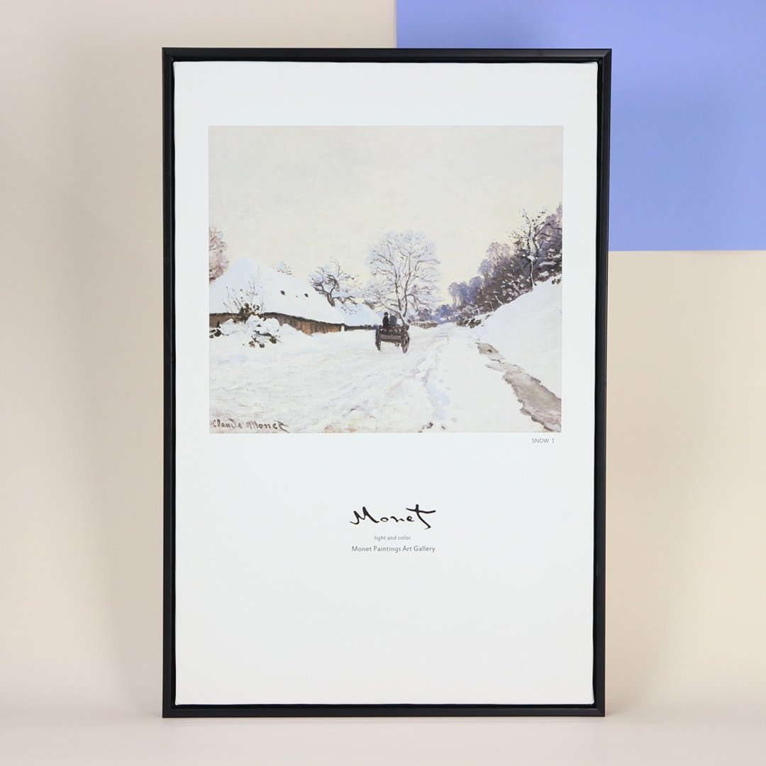油画布装饰框画 E款黑框 40x60cm 画框 壁画 西洋名画 挂画 画作 - 画框/相框 - 木头 黑色