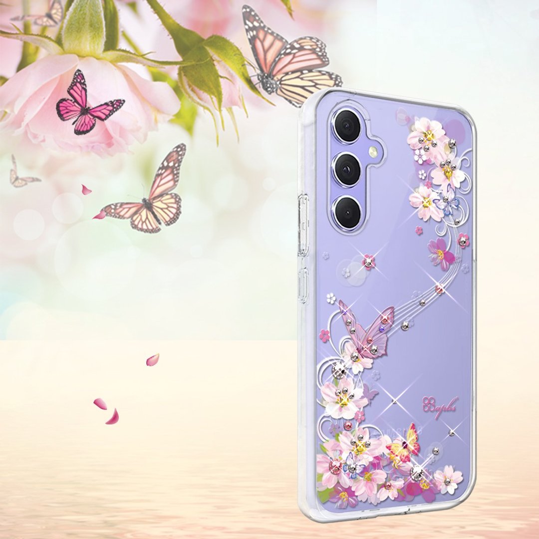Samsung Galaxy A55/A54/A53/A35 轻薄军规防摔水晶壳-迷蝶香 - 手机壳/手机套 - 其他材质 多色