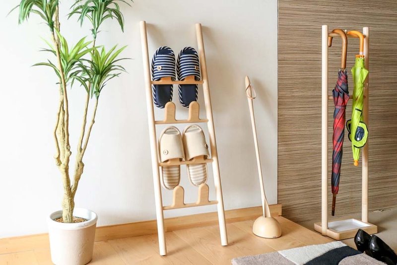 旭川工艺 cosine LEAF RACK 叶形拖鞋架 - 收纳用品 - 木头 