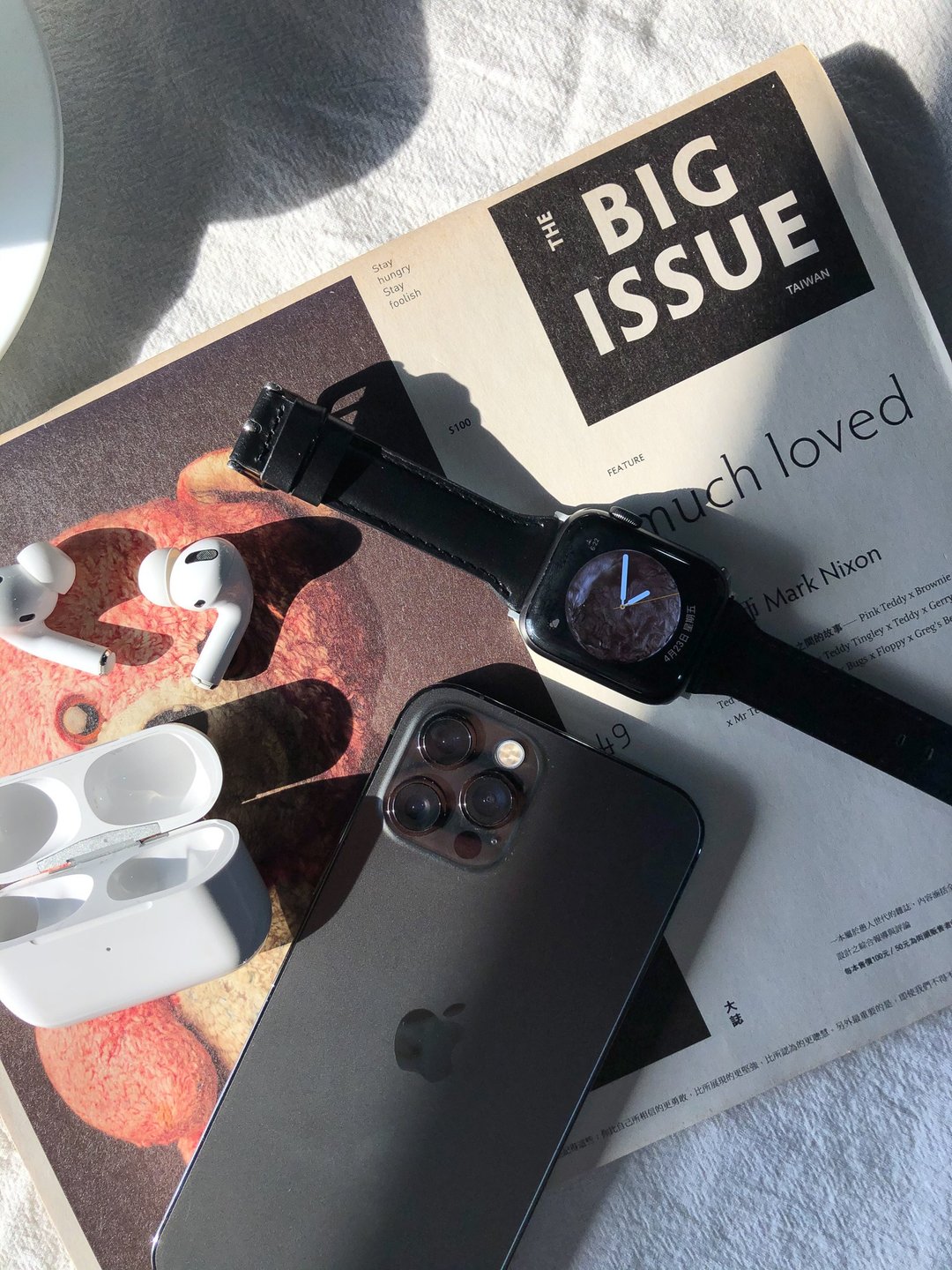 Apple Watch 质感细款牛皮真皮表带 | 质感黑 | - 表带 - 真皮 黑色