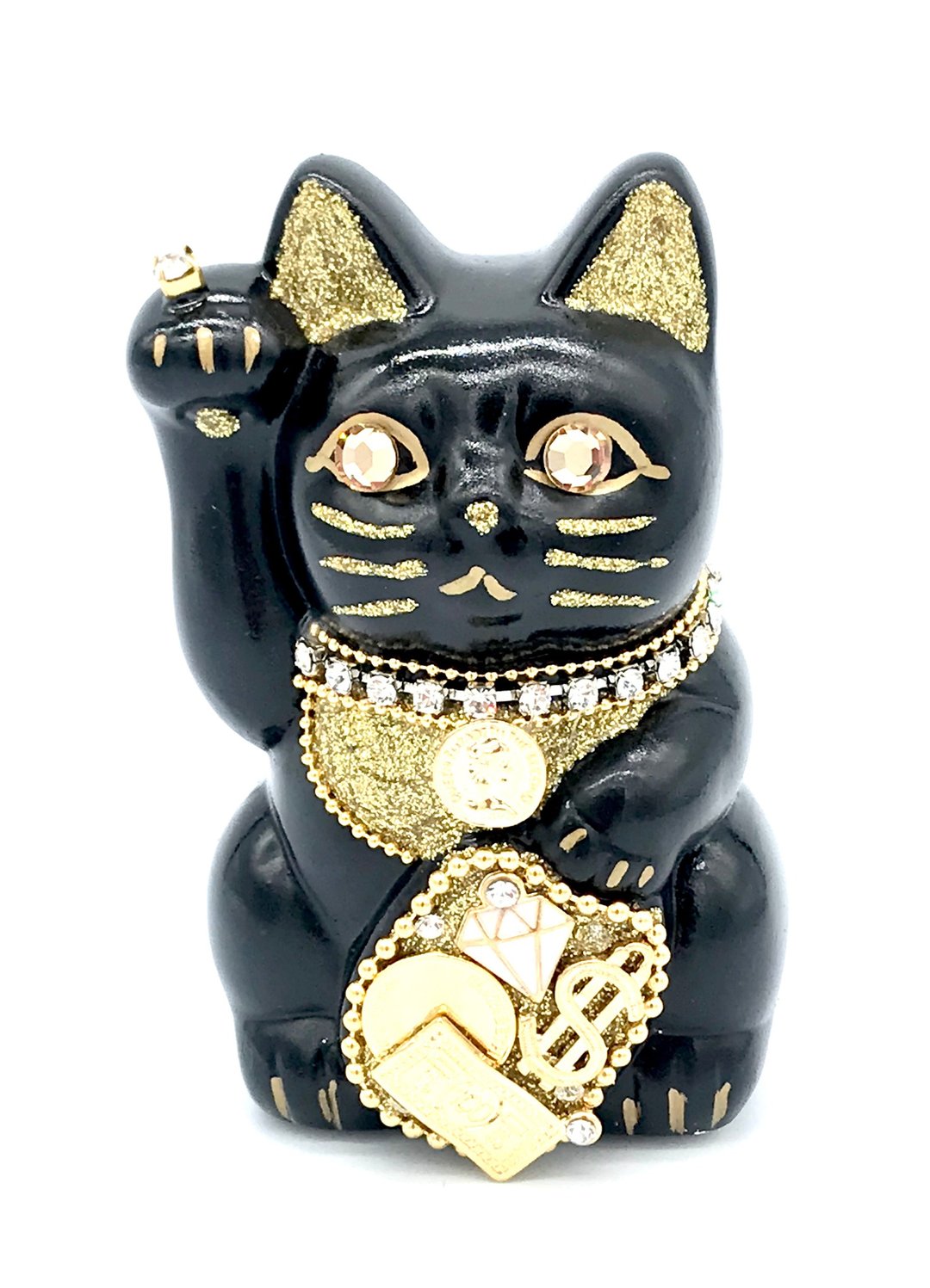 Millionaire Cat - 摆饰 - 陶 黑色