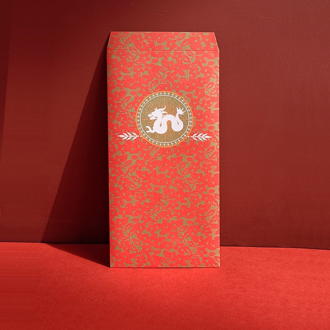 福兽纳福红包袋-祥龙瑞气/5入 - 红包/春联 - 纸 红色