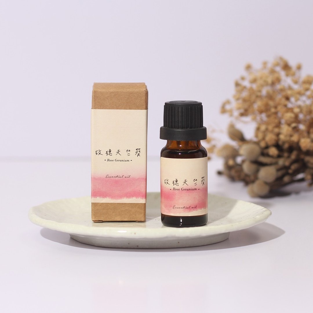 【玫瑰天竺葵】Rose Gearnium、12mL、单方精油丨汽车香氛 - 香薰/精油/线香 - 植物．花 粉红色