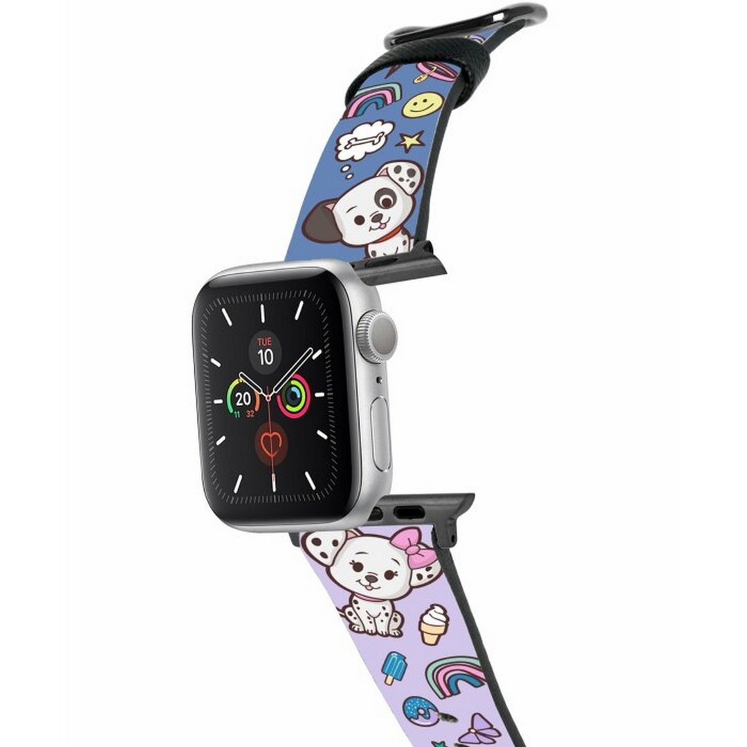 迪士尼101斑点狗十字压纹牛皮Apple Watch真皮皮革表带 5432 - 表带 - 真皮 
