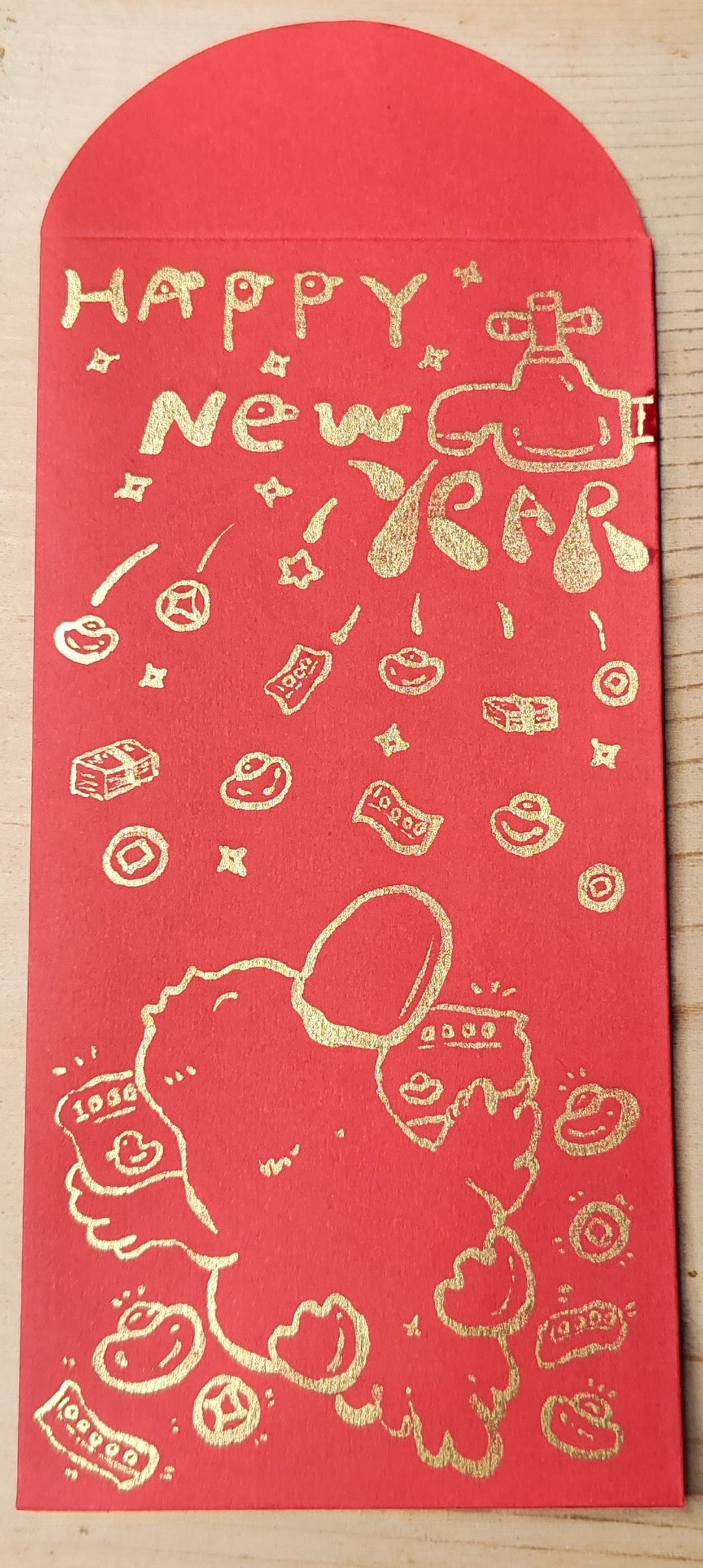 红包袋 / 红包 纯手绘金色红包袋－鸭鸭 - 红包/春联 - 纸 红色