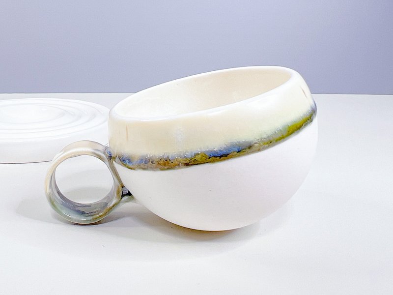 水滴杯与涟漪碟/ 套装 - 咖啡杯/马克杯 - 陶 