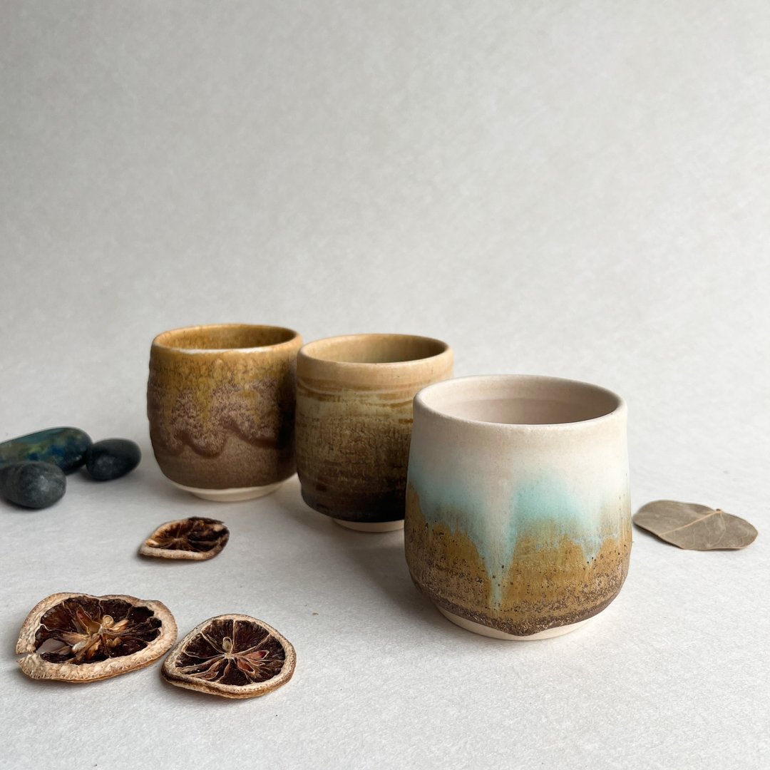 寂林。手工陶杯 茶杯 お汤吞 茶具 茶道具 陶艺茶器 新年礼物 - 茶具/茶杯 - 陶 多色