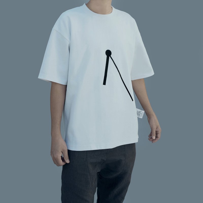 6:25am Brand Tee - 白色 - 中性连帽卫衣/T 恤 - 棉．麻 白色