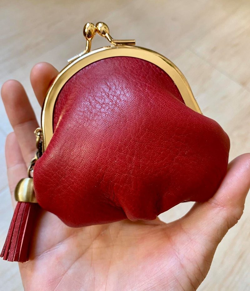 小巧口金零钱包 - 皮夹/钱包 - 真皮 咖啡色