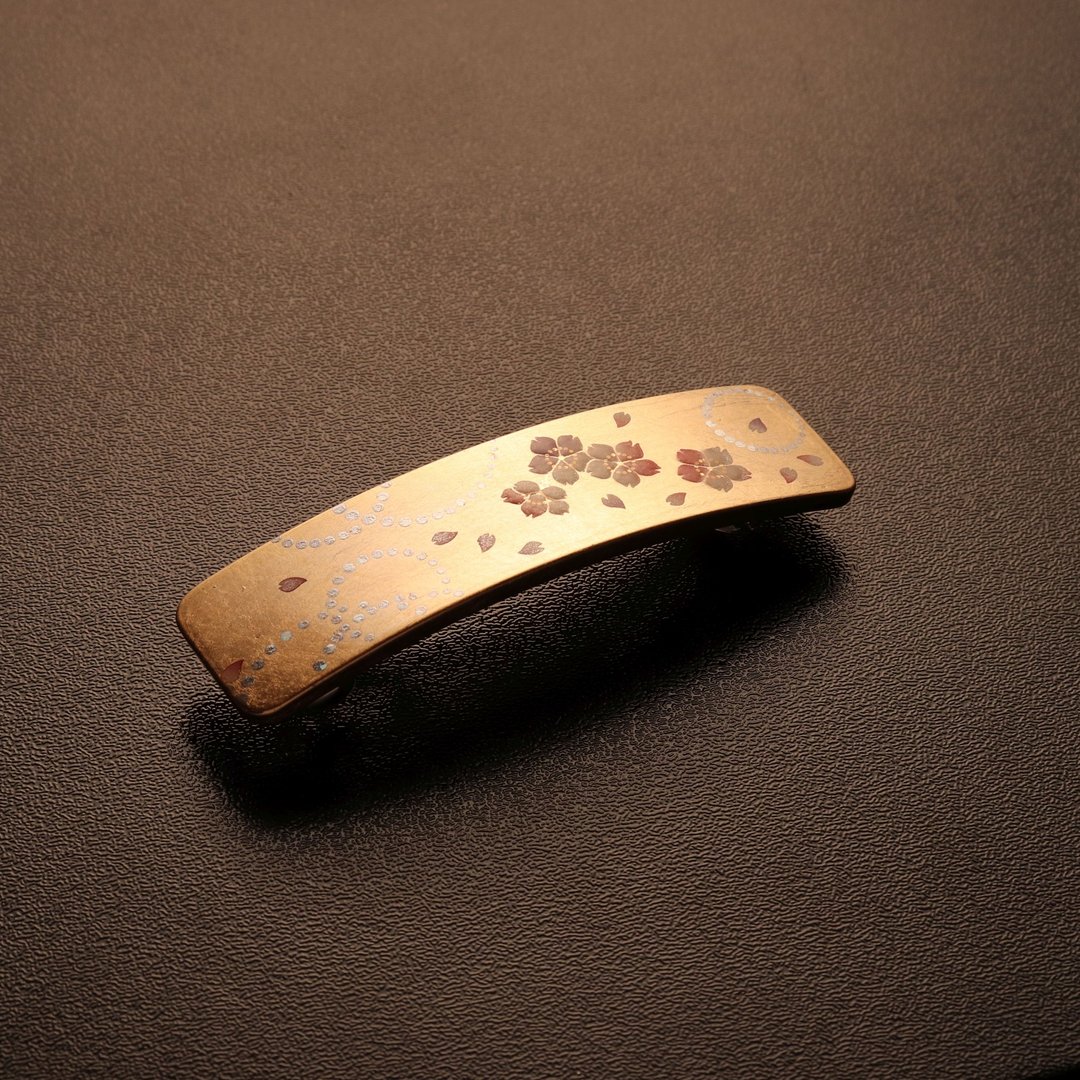 漆艺发夹 嘉年华 金 桐箱装 山中漆器 莳绘 发饰 发夹 - 发饰 - 其他材质 