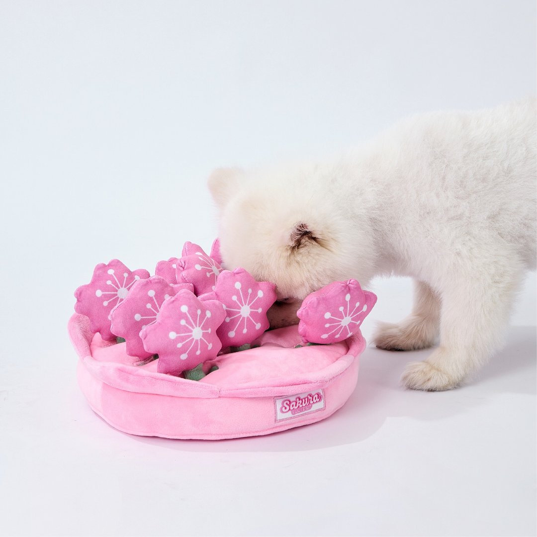 【LUUKS UP】犬用樱花藏食玩具 | 挑战能不能找到被藏起来的美食 - 玩具 - 其他材质 粉红色