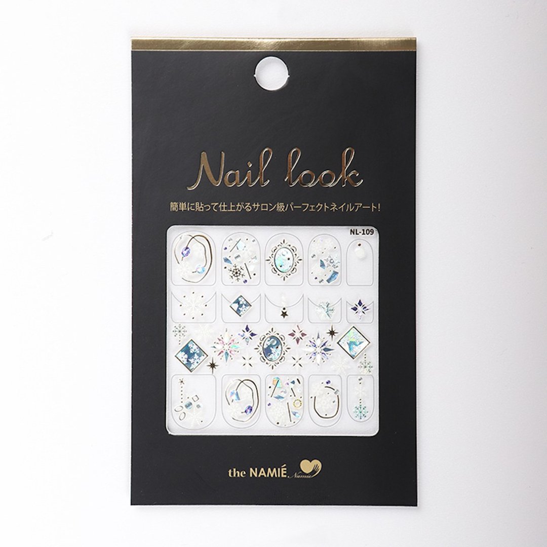 【圣诞节】【 DIY 美甲】Nail Look 美甲装饰艺术贴纸 闪亮雪花 - 指甲油/指甲贴 - 树脂 金色