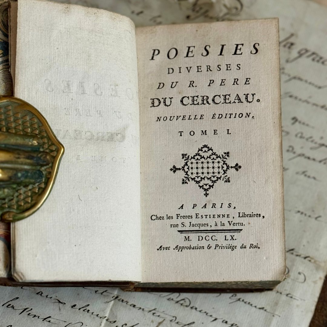 50420-珍藏18世纪法国古籍 Poésies diverses du R. Père - 刊物/书籍 - 纸 