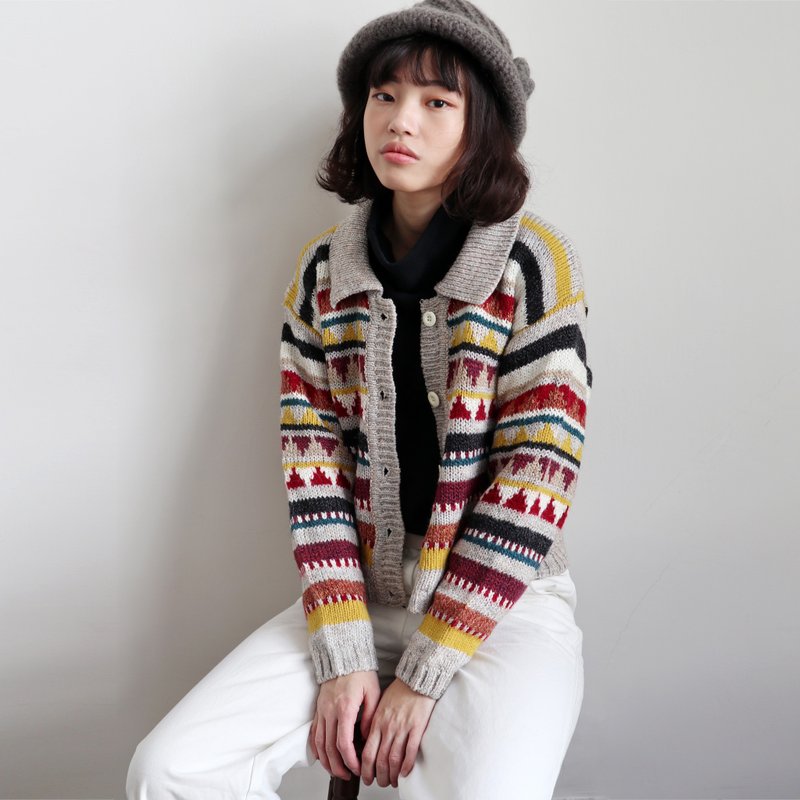 南瓜Vintage。古着开襟毛衣 - 女装针织衫/毛衣 - 羊毛 