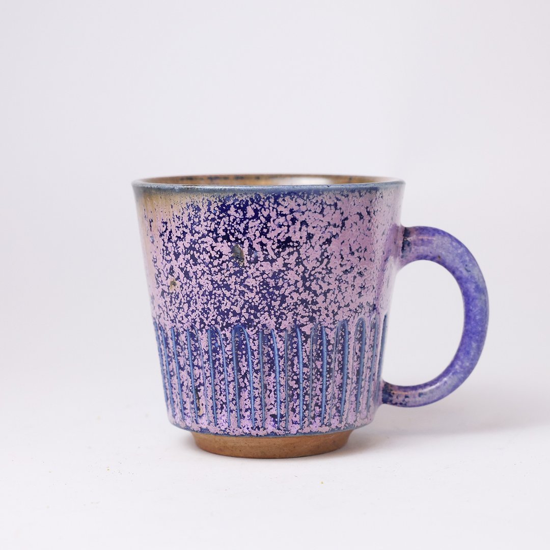 明芽窑 | 柴烧落樱刻纹咖啡杯 把杯 陶杯 杯子 马克杯 搜藏品 H8 - 咖啡杯/马克杯 - 陶 