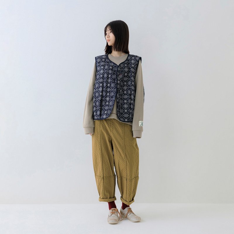 雪印轻暖开襟背心 | 圣诞・雪花・节庆・礼物 - 女装背心 - 其他材质 蓝色