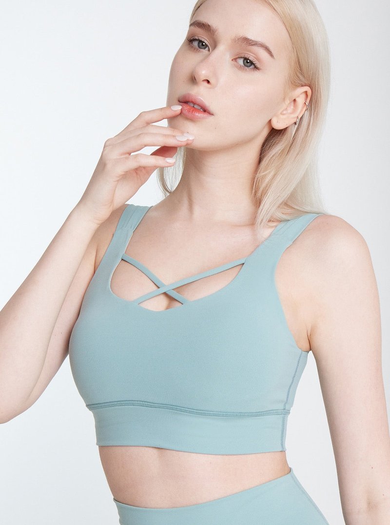 【S2N】COLOR NEW WORLD 纷彩炫目短上衣_Tidewater Teal T046 - 女装运动内衣 - 尼龙 