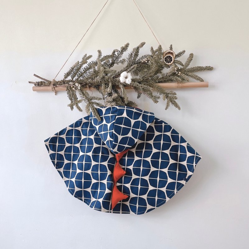 岛森家 / 恐龙斗篷  / 恐龙的天文物理学 - 童装外套 - 棉．麻 蓝色