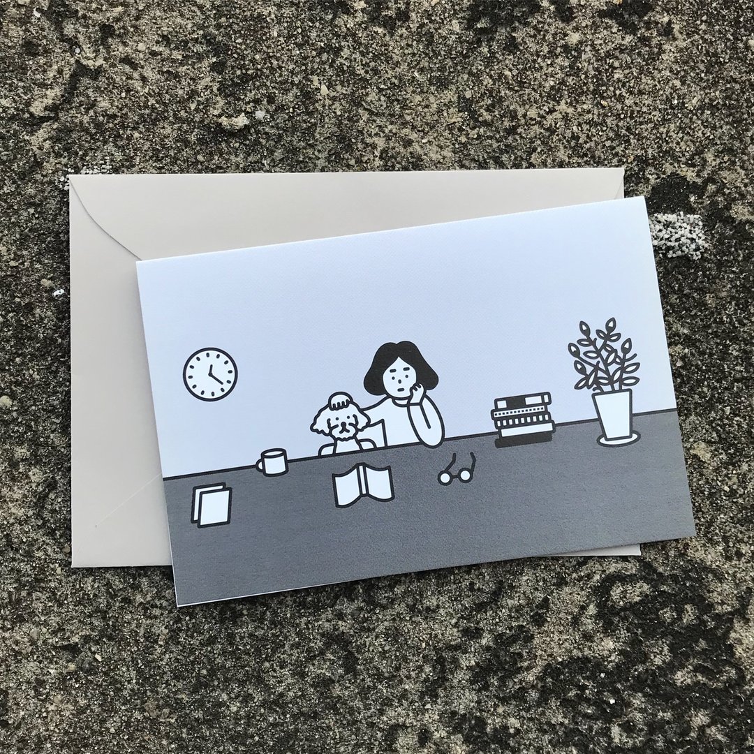 greeting card | quite night - 卡片/明信片 - 纸 灰色
