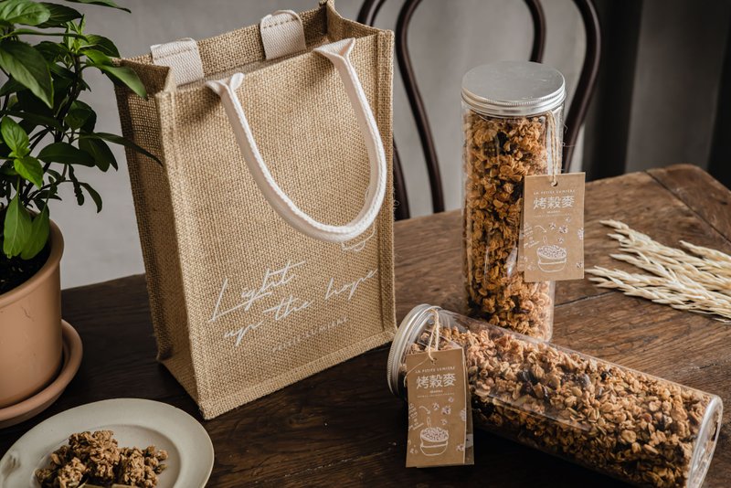 烤谷麦GRANOLA 谷麦罐350g 小曦仓屋 - 谷物麦片 - 其他材质 咖啡色