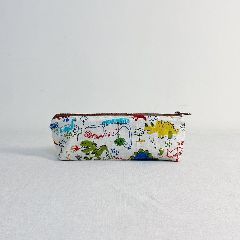 现货唯一绝版手作恐龙笔袋收纳袋 - 铅笔盒/笔袋 - 棉．麻 多色