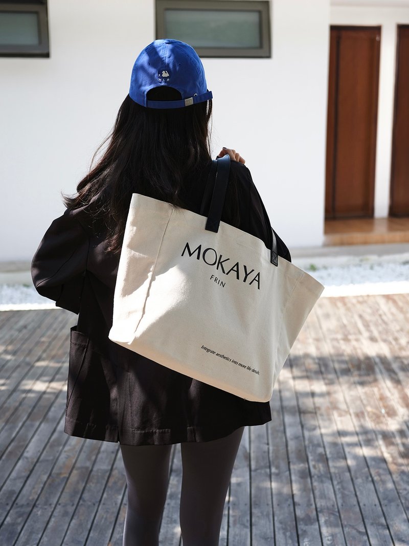 装下整个世界 厚款大容量帆布包 - 侧背包/斜挎包 - 棉．麻 白色