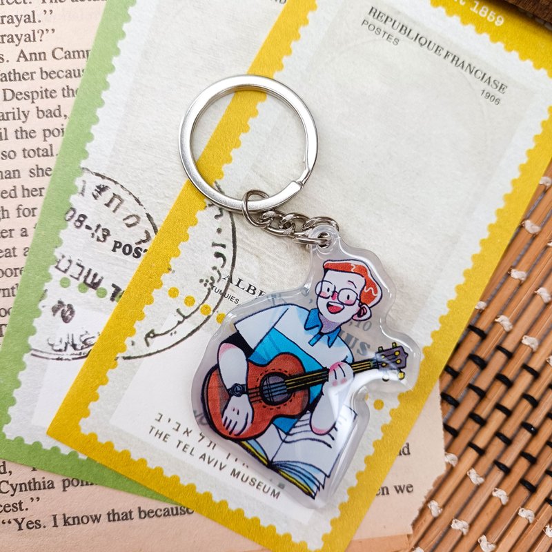 WF684_職人4 / 晶透吊飾 - 钥匙链/钥匙包 - 塑料 多色