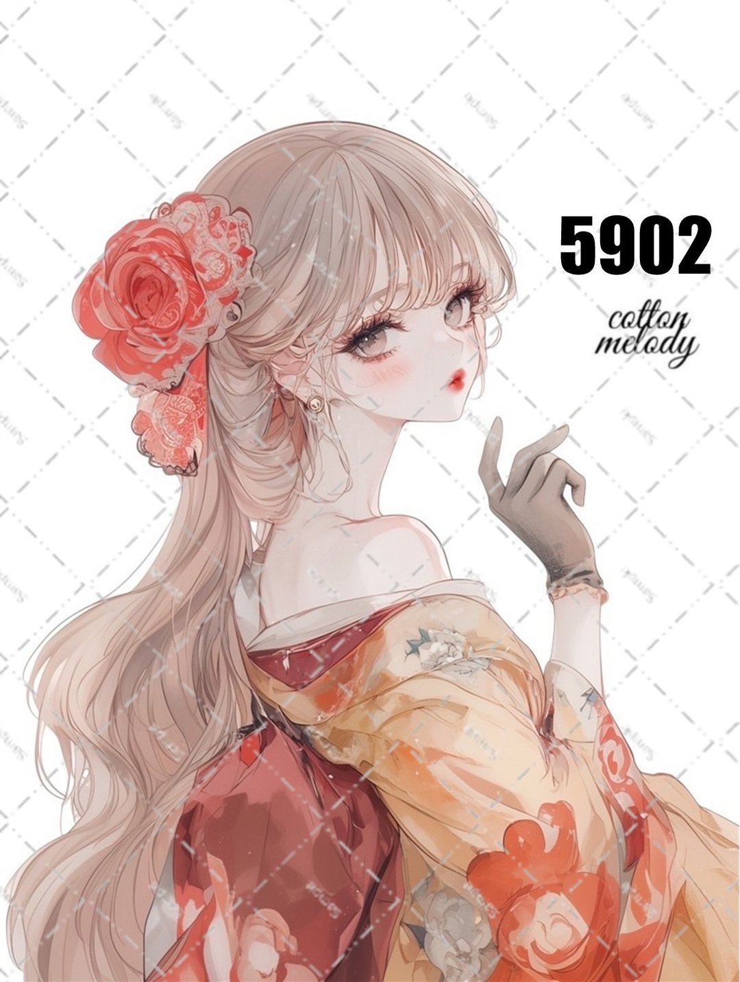 原创贴纸 no.5902 人物贴纸 原创贴纸 女孩贴纸 原创人物贴纸 - 贴纸 - 纸 