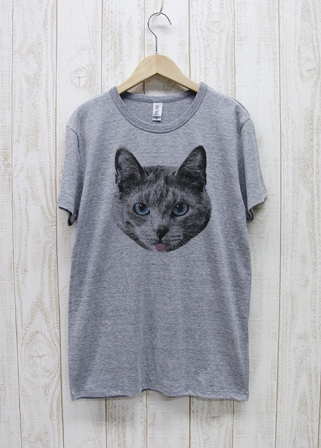 ronronCAT Tee Beh Heather Gray / R020-TT-GR - 中性连帽卫衣/T 恤 - 棉 灰色