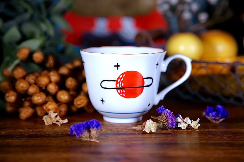 Red Plant tea cup 红色星球 茶杯 - 茶具/茶杯 - 瓷 