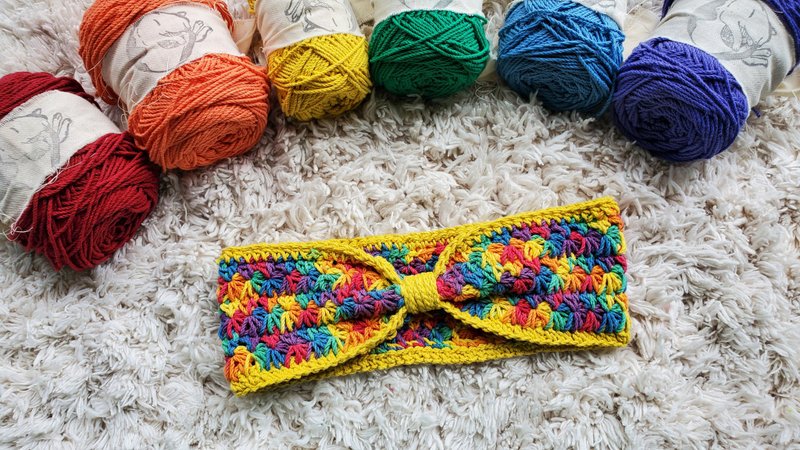 编织发带-天虹/黄边 - 发带/发箍 - 棉．麻 多色