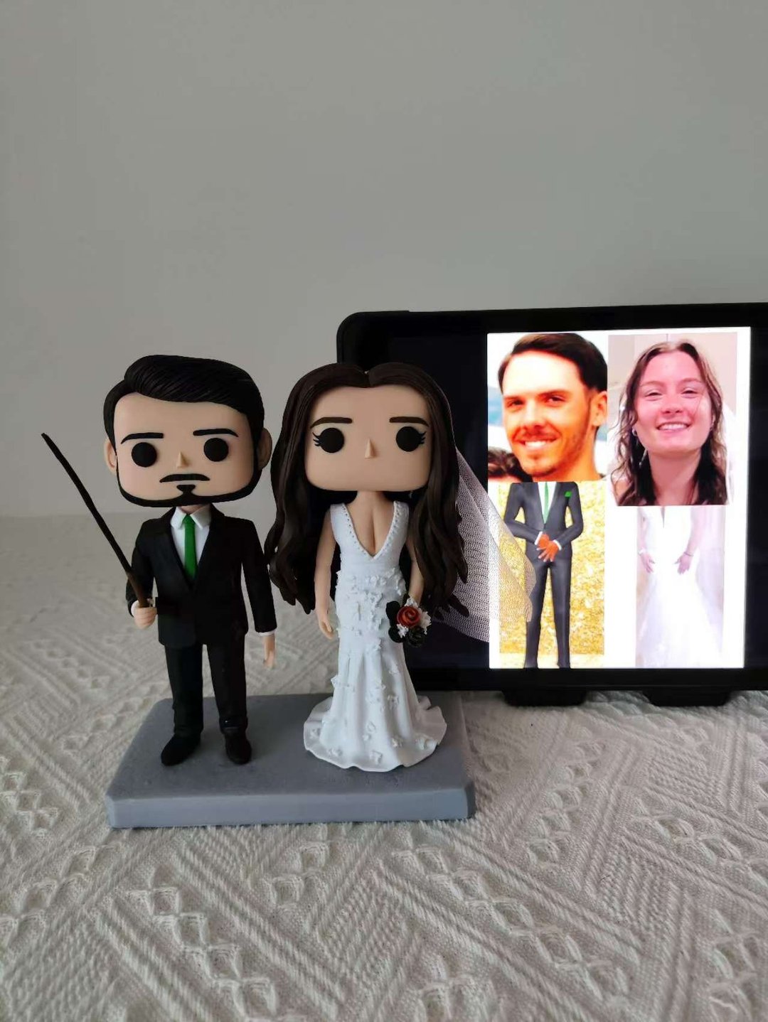 纯手工定制美国Funko Pop 自画像公仔情侣父母夫妻结婚周年礼物 - 玩偶/公仔 - 粘土 多色