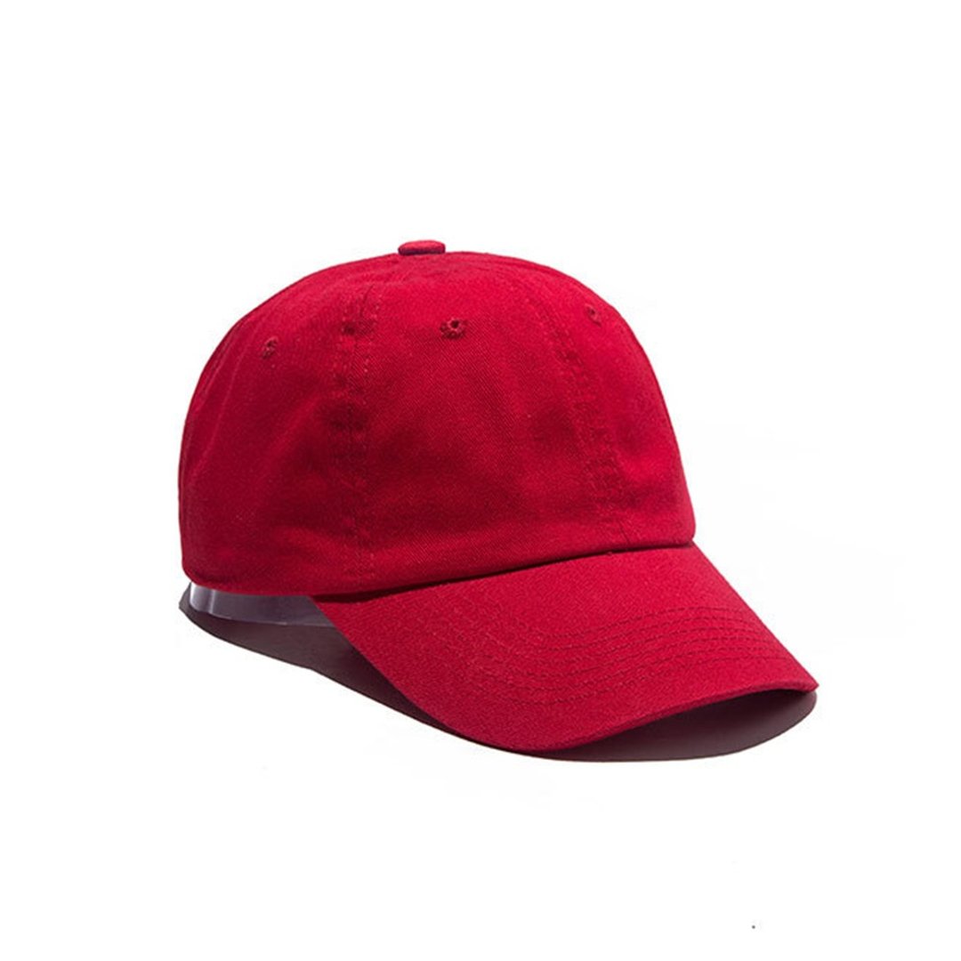 纯色水洗休闲帽 红 共9色 定制化 M8366-8 - 帽子 - 棉 红色