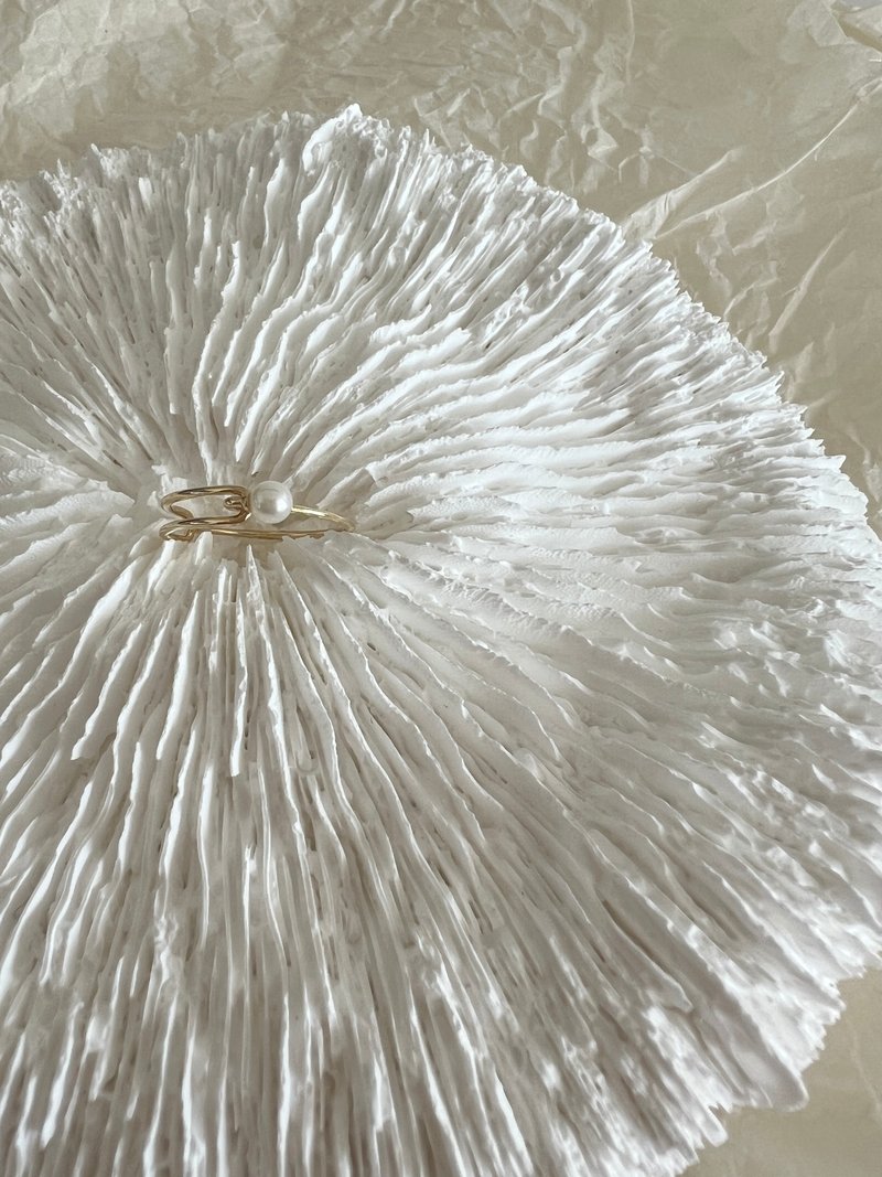 约定戒指- 9K纯金日本Akoya珍珠戒指 - 戒指 - 贵金属 金色