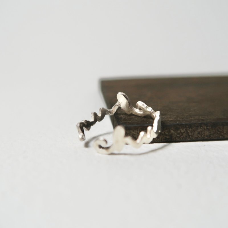 || chun x chun || × 品牌LOGO系列 × 925纯银 耳扣 - 耳环/耳夹 - 纯银 银色