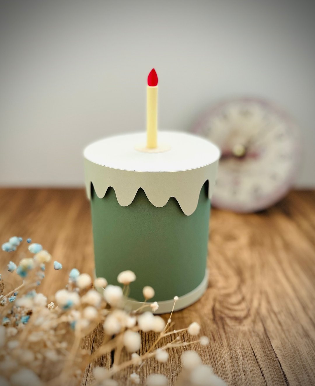 手作蛋糕造型卡片/莫兰迪色系 DIY 材料包/生日卡片附教学影片 - 卡片/明信片 - 纸 