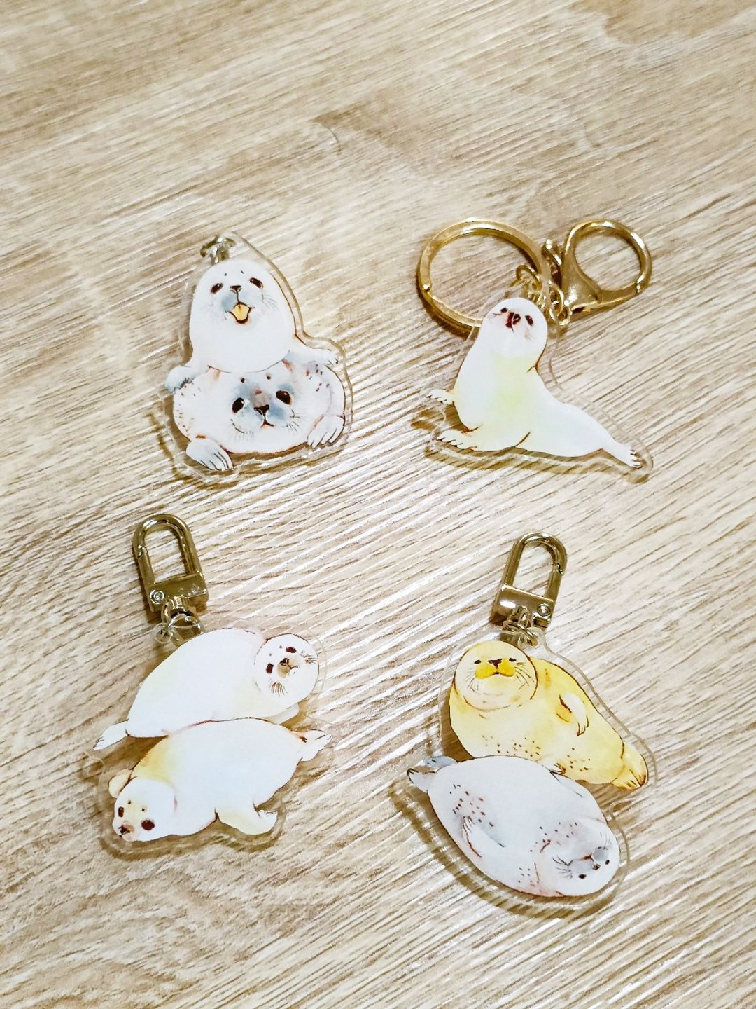 海豹/企鹅双面压克力吊饰 - 吊饰 - 压克力 多色