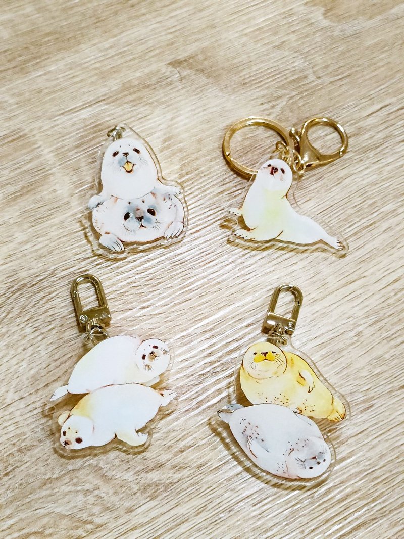 海豹/企鹅双面压克力吊饰 - 吊饰 - 压克力 多色