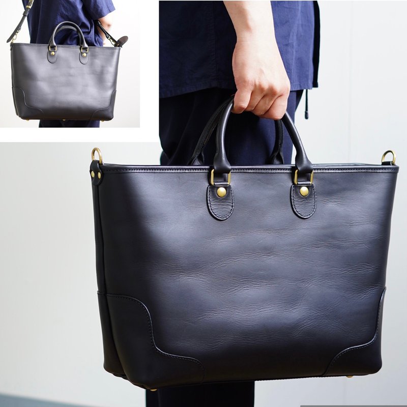 商务包 斜背包 肩背包 皮革 意大利皮革 - 侧背包/斜挎包 - 真皮 黑色