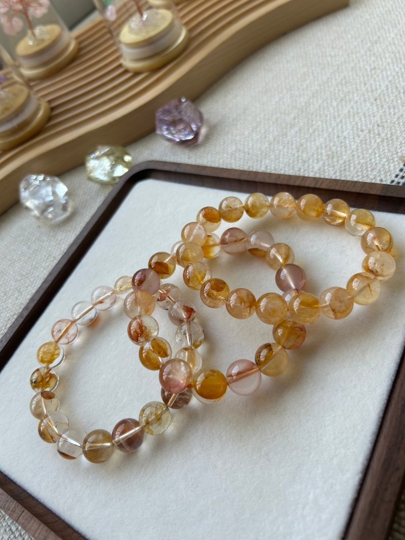 华光-藏晶阁 | 黄胶花-Hematoid Quartz  | 对应 太阳轮神经丛 - 手链/手环 - 水晶 