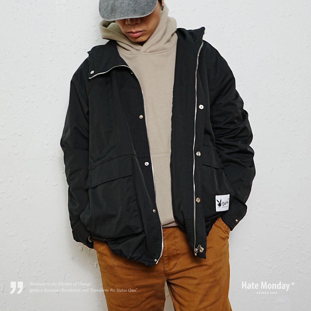 Hate Monday'' X PLAYBOY - JACKET外套 (PBHMFW24J60) - 男装外套 - 棉 银色