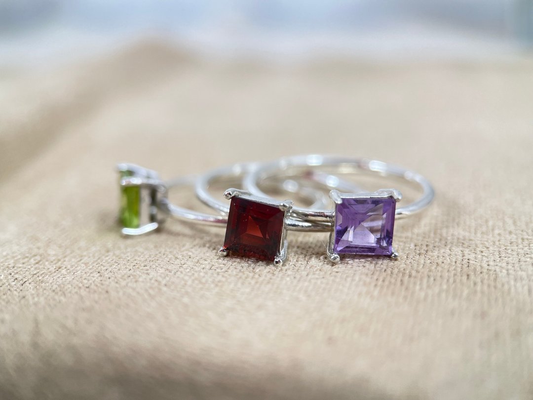 square cut ring 105 - 戒指 - 其他金属 银色
