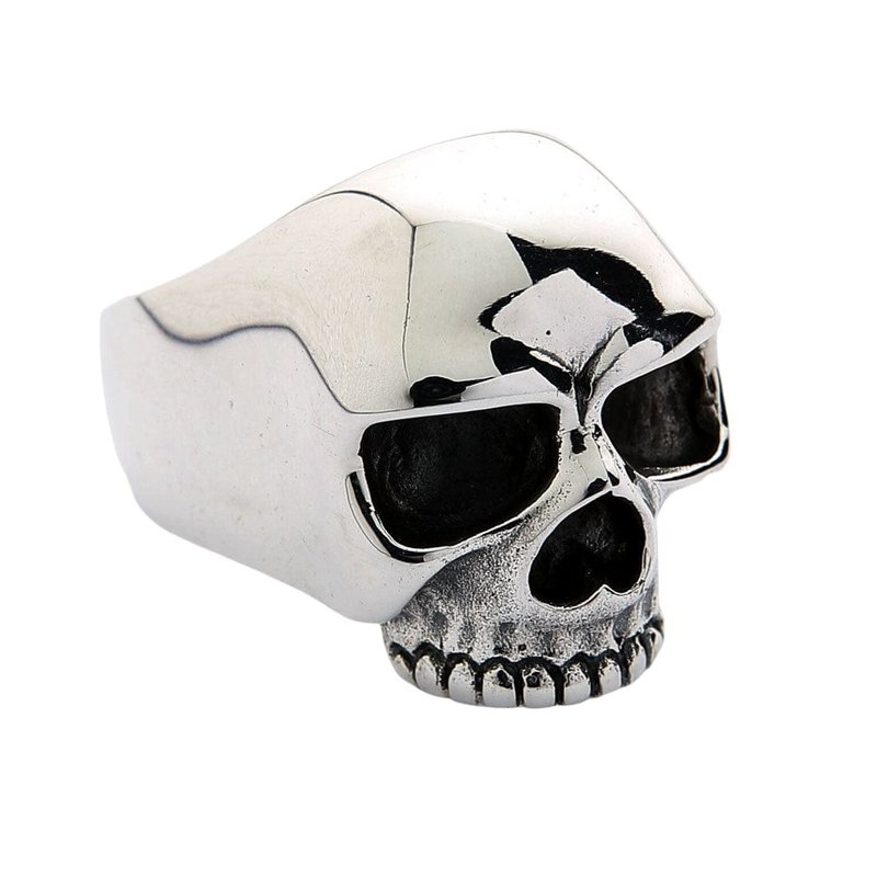 Keith Richards 纯银骨鳞戒指 - 戒指 - 纯银 灰色