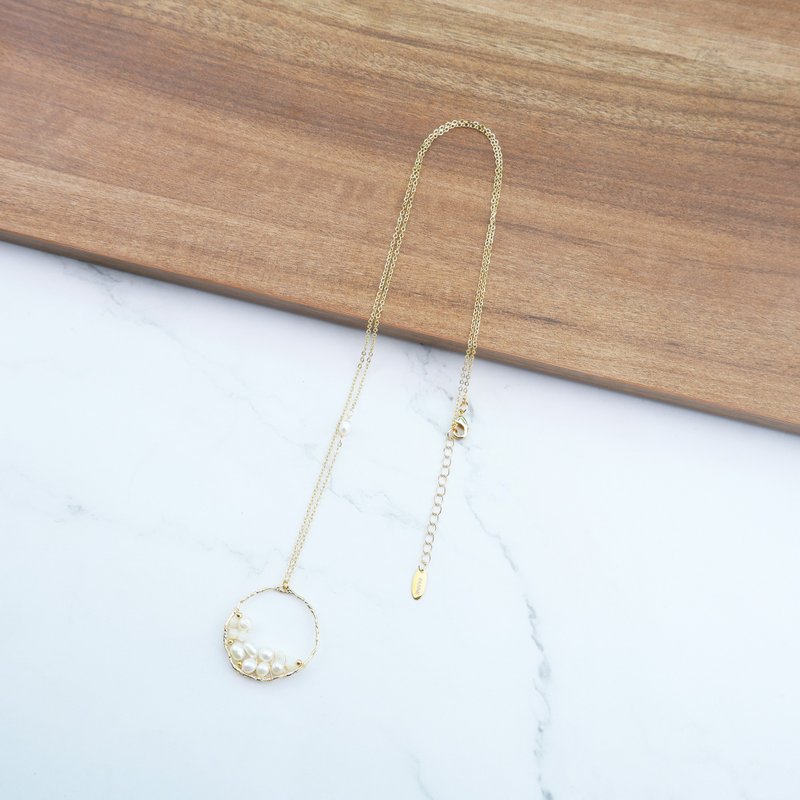 Freshwater Pearl Long Necklace - 项链 - 珍珠 白色