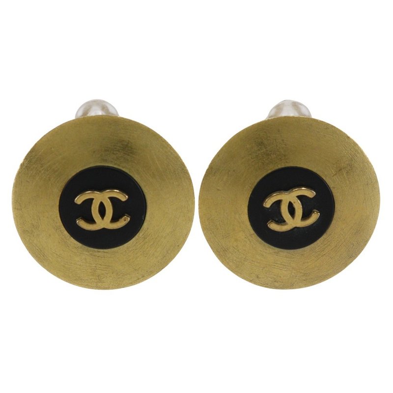 [日本直送] Chanel Coco Mark耳夹圆形 镀金 94P 约 20.7g 女款 [二手] - 耳环/耳夹 - 其他金属 金色
