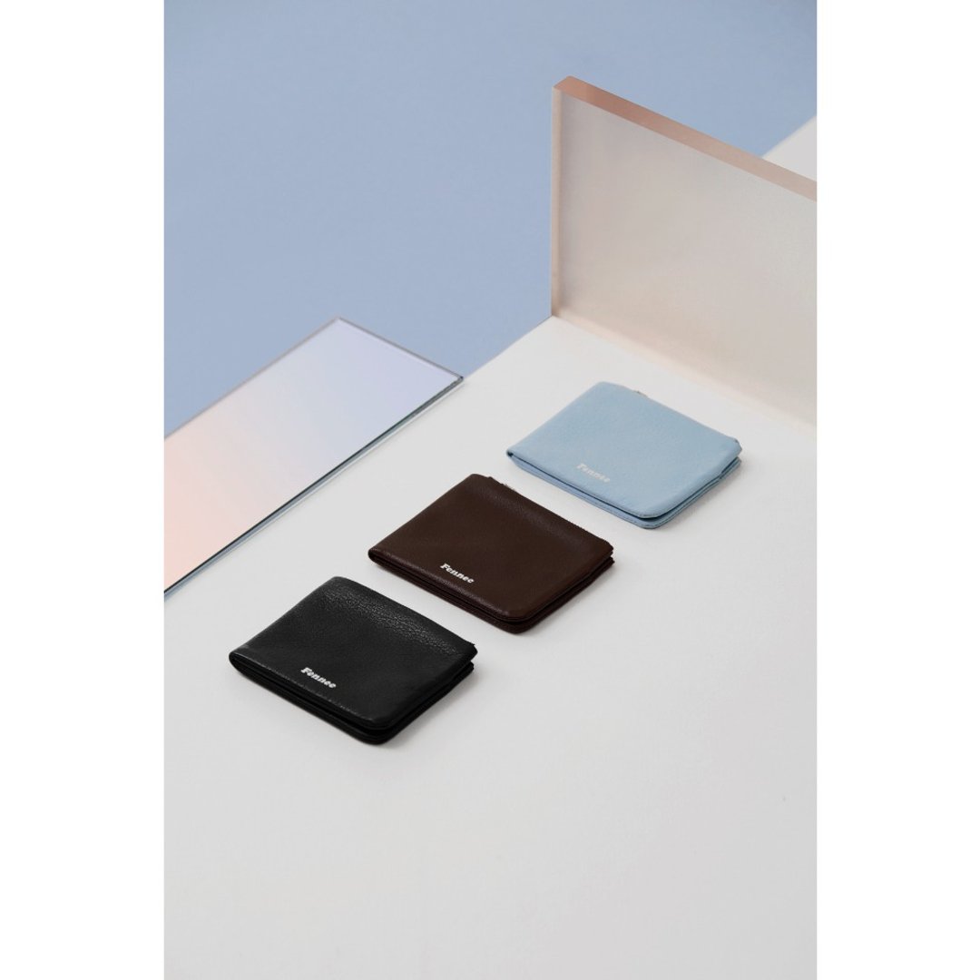 FENNEC SOFT FOLD WALLET - 青涩水蓝 / FOG BLUE - 皮夹/钱包 - 真皮 黑色