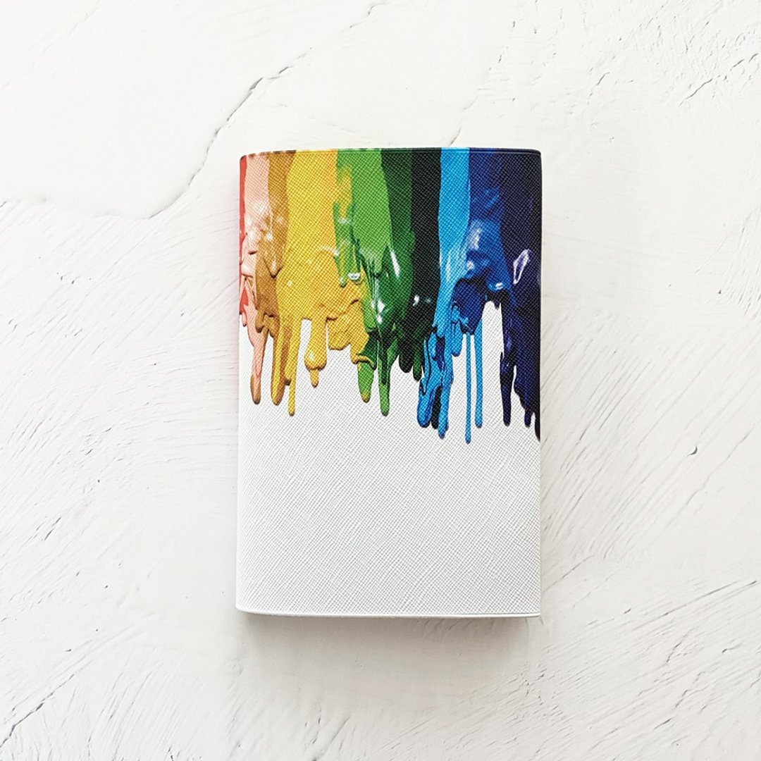Book Cover Crayon melt art / paperback / Fake leather / colorful - 书衣/书套 - 人造皮革 多色