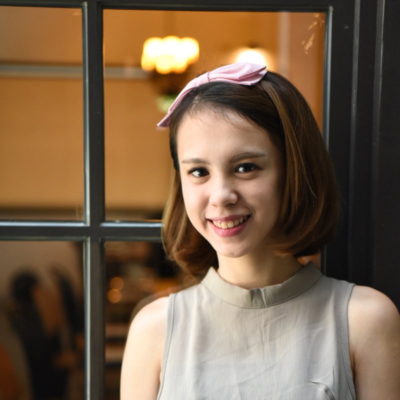 【ZAZAZOO】 格纹发带--清新红 - 发饰 - 聚酯纤维 粉红色