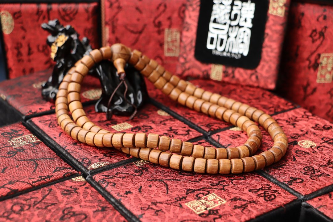 特精工六道木念珠 10x8mm桶珠 降龙木 108颗 佛珠 藏传佛教 饰品 - 手链/手环 - 木头 